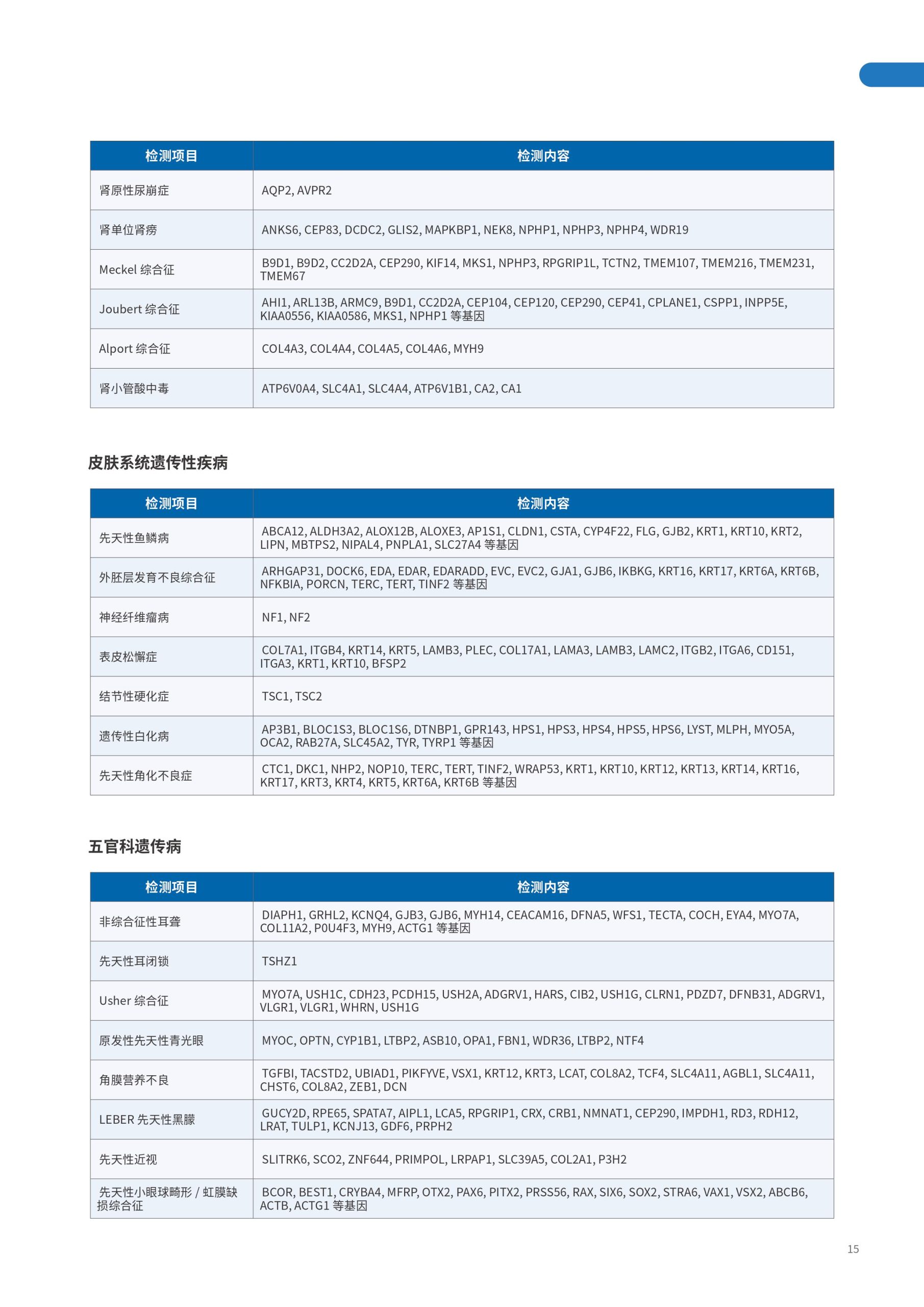 遗传疾病列表10